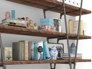 vintage shelves vs4 3D Модель