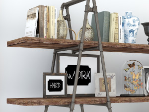 vintage shelves vs4 3D Модель