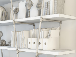 vintage shelves vs4 3D Модель