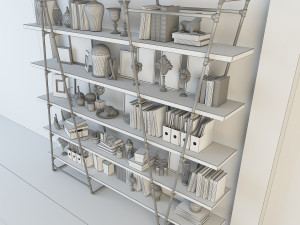 vintage shelves vs4 3D Модель