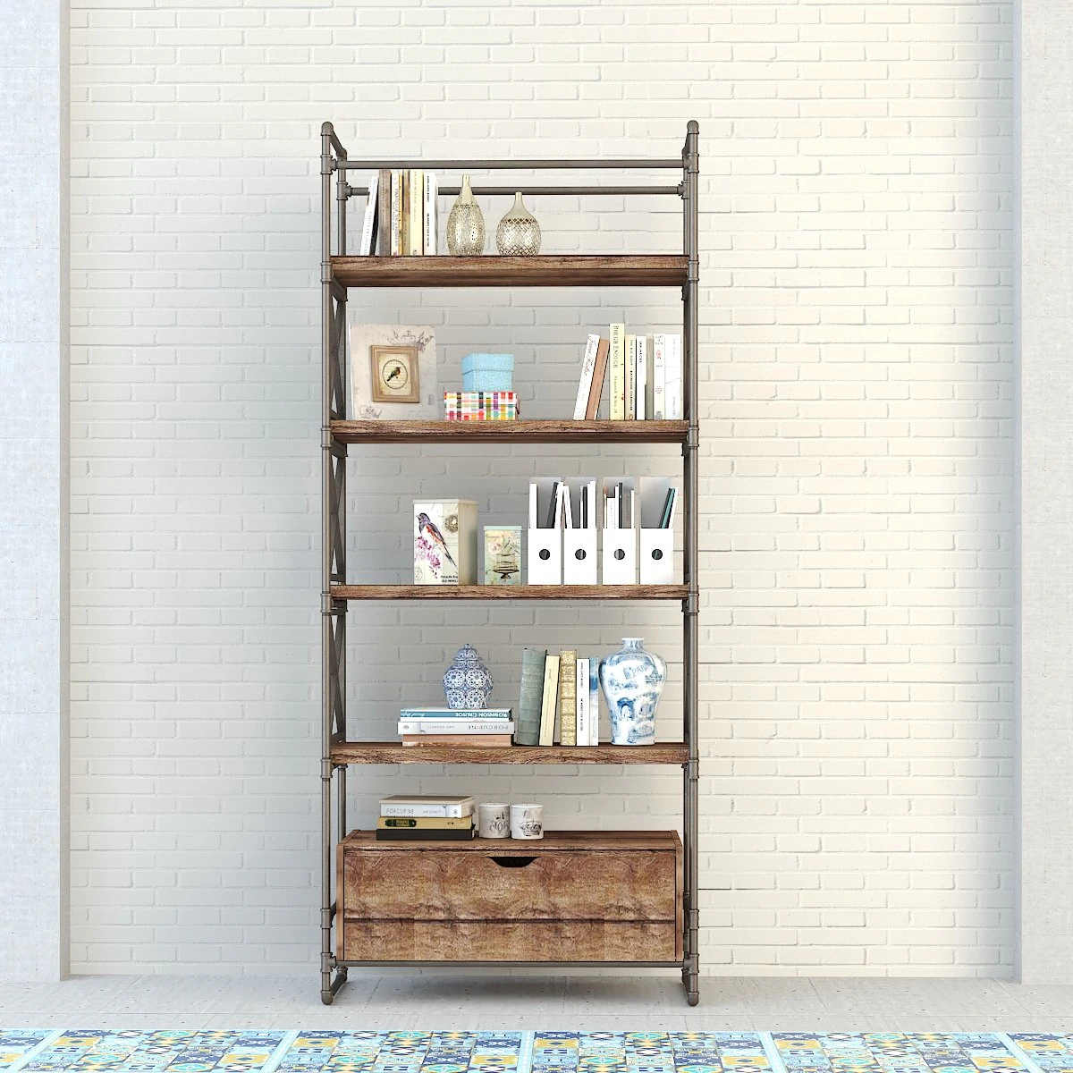 vintage shelves vs6 3D Model .c4d .max .obj .3ds .fbx .stl .blend 