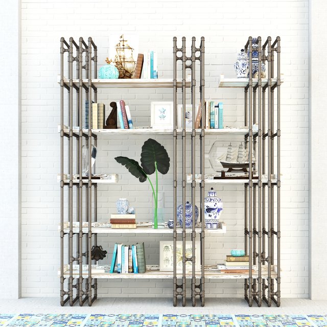vintage shelves vs8 3D 모델 .c4d .max .obj .3ds .fbx .stl .blend 