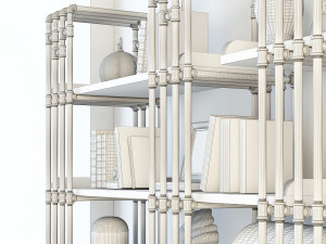 vintage shelves vs8 3D 모델