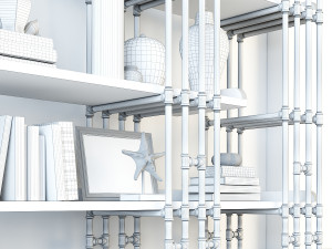 vintage shelves vs8 3D 모델