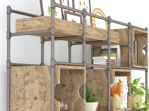 vintage shelves vs9 3D Model