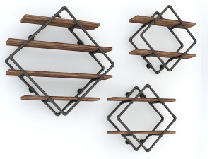 vintage shelves vs11 3D-Modell
