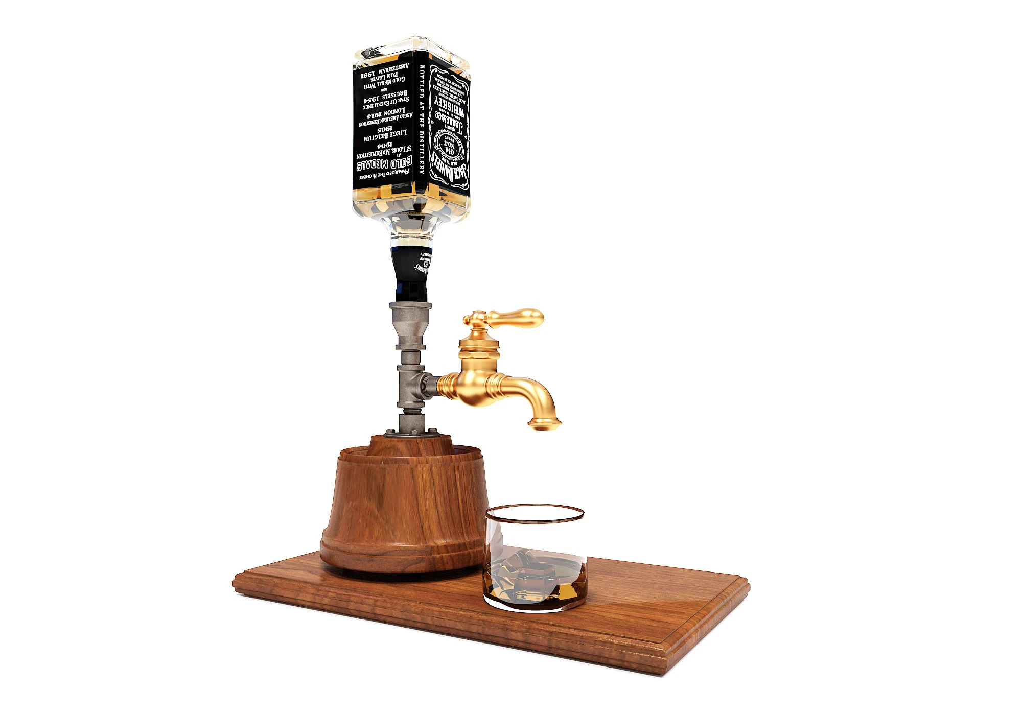Liquor Dispenser LD01 3D Model .c4d .max .obj .3ds .fbx .stl .blend 