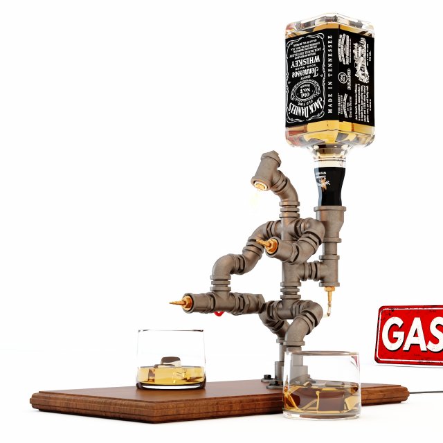 liquor dispenser ld2 Model 3D .c4d .max .obj .3ds .fbx .stl .blend 