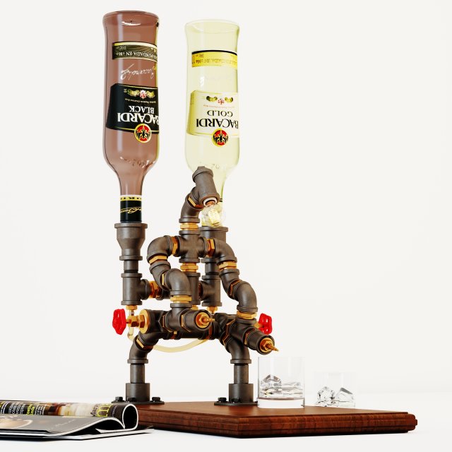 liquor dispenser ld4 3D Model .c4d .max .obj .3ds .fbx .stl .blend 