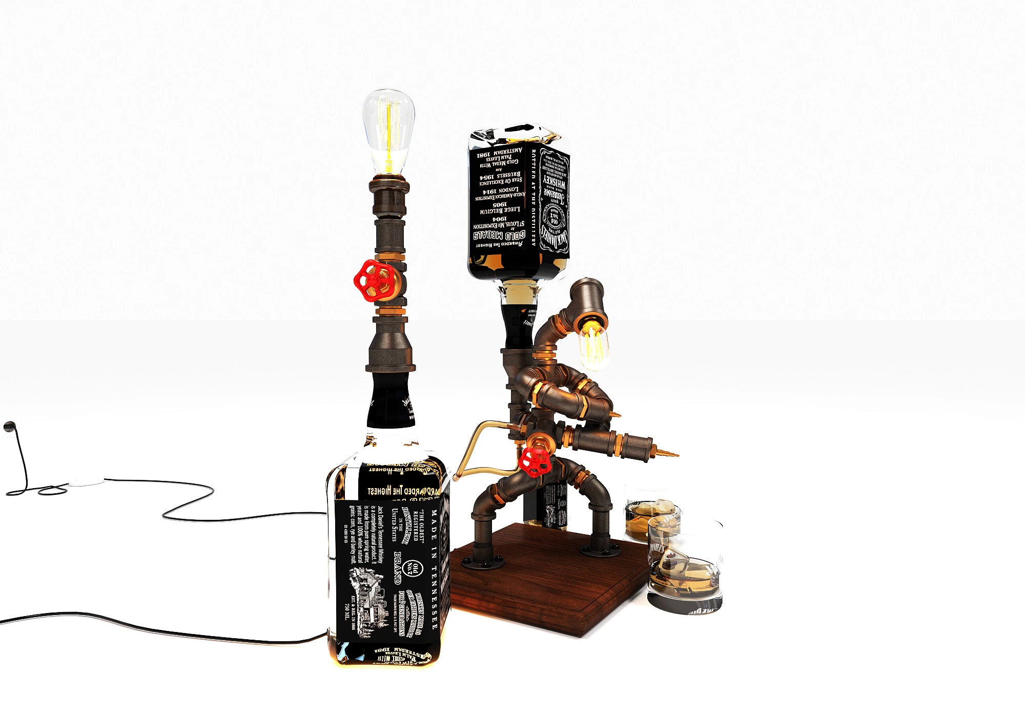 Liquor Dispenser LD05 3D Model .c4d .max .obj .3ds .fbx .stl .blend 