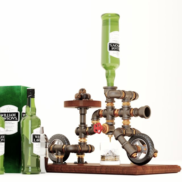 liquor dispenser ld6 3D 模型 .c4d .max .obj .3ds .fbx .stl .blend 