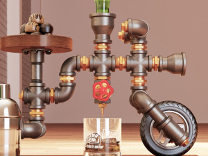 liquor dispenser ld6 3D 模型