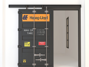 container sliding door cd1 3D 모델