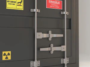 porta deslizante para cont&ecirc;iner cd1 Modelo 3D