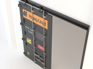 porta deslizante para cont&ecirc;iner cd1 Modelo 3D