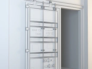 porta deslizante para cont&ecirc;iner cd1 Modelo 3D