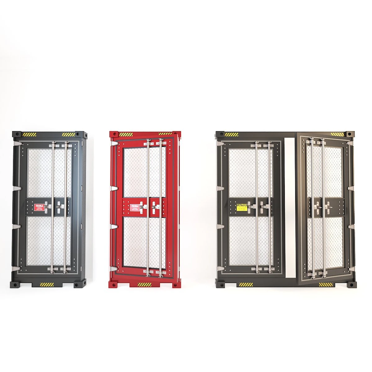 дверь контейнера cd3 3D Модель .c4d .max .obj .3ds .fbx .stl .blend 