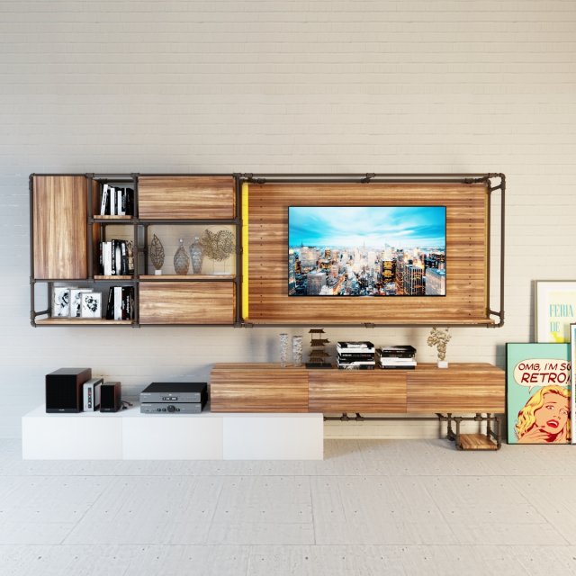 tvs cabinet tc1 3D 模型 .c4d .max .obj .3ds .fbx .stl .blend 