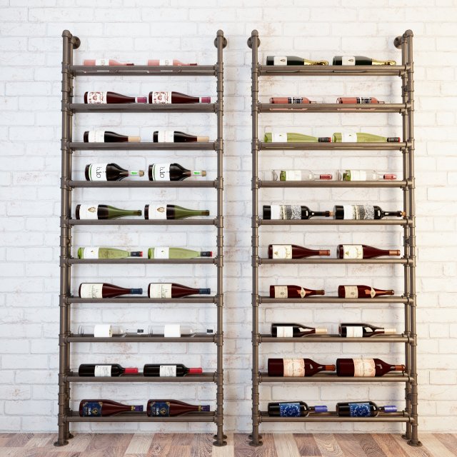 wine rack wr6 Modello 3D .c4d .max .obj .3ds .fbx .stl .blend 