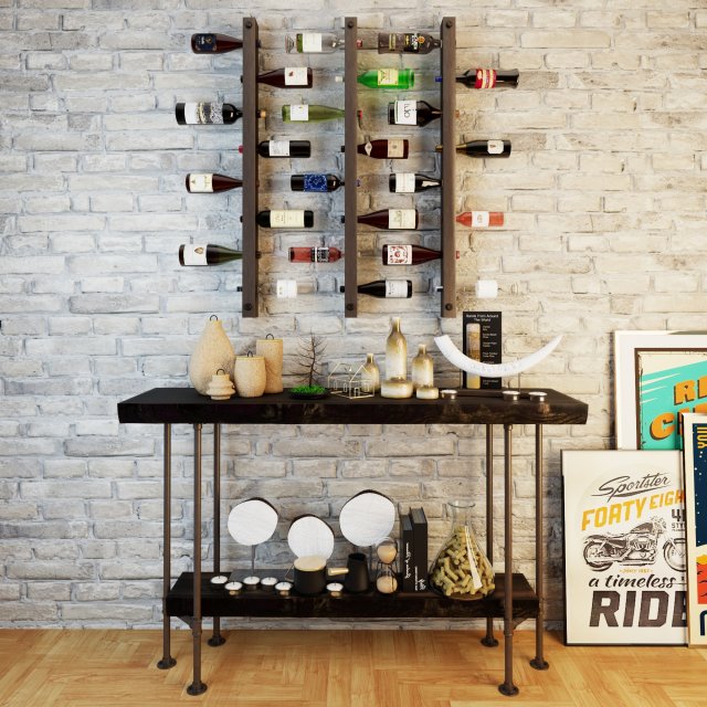 wine rack wr7 Model 3D .c4d .max .obj .3ds .fbx .stl .blend 