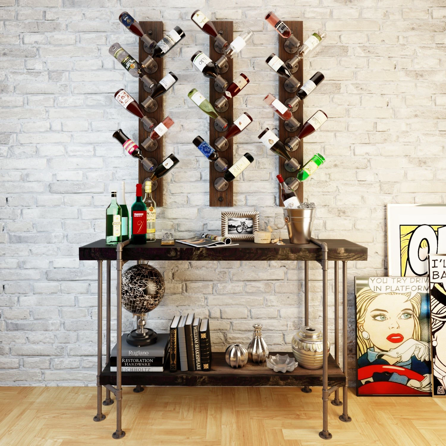wine rack wr8 3D Model .c4d .max .obj .3ds .fbx .stl .blend