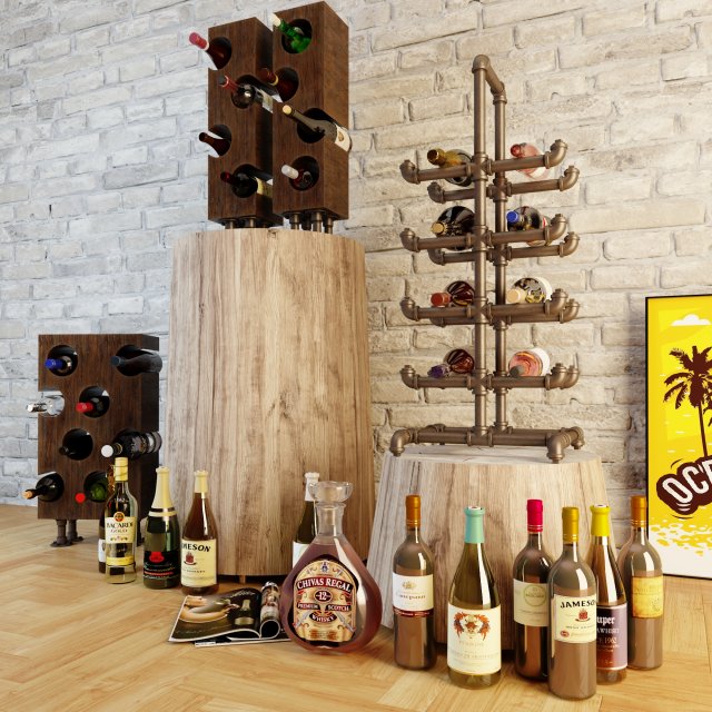 wine rack wr9 3D Model