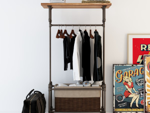 hall tree and clothing rack cr01 Modelo 3D