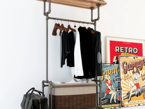 hall tree and clothing rack cr01 3D Model