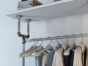 hall tree and clothing rack cr01 3D Model