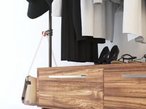 hall tree and clothing rack cr02 3D Model