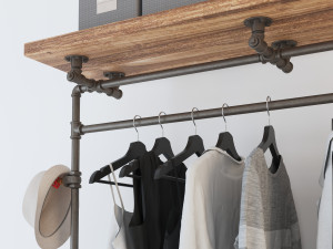 hall tree and clothing rack cr02 3D Model