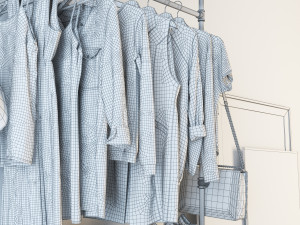hall tree and clothing rack cr02 3D Model