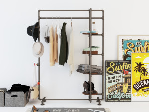 hall tree and clothing rack cr03 3D Model