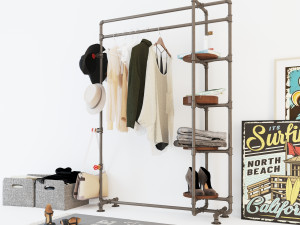 hall tree and clothing rack cr03 3Dモデル