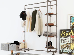 hall tree and clothing rack cr03 3D Model