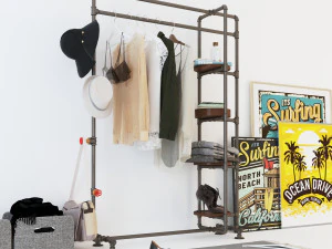hall tree and clothing rack cr03 3D Model