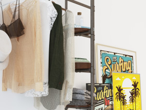 hall tree and clothing rack cr03 3Dモデル