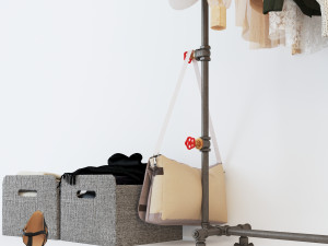 hall tree and clothing rack cr03 3Dモデル