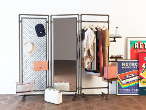 Hall tree and clothing rack cr04 3D Model