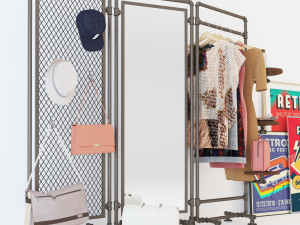 Hall tree and clothing rack cr04 Modelo 3D