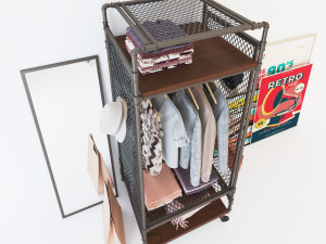 Hall tree and Clothing Rack CR05 Modelo 3D
