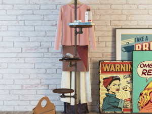 Hall tree and Clothing Rack CR08 3D Model