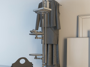 Hall tree and Clothing Rack CR08 3D Model
