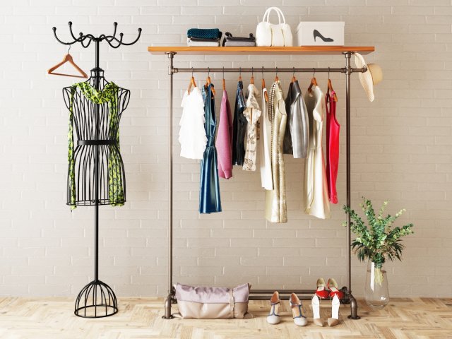 Hall tree and Clothing Rack CR09 Modelo 3D .c4d .max .obj .3ds .fbx .stl .blend 