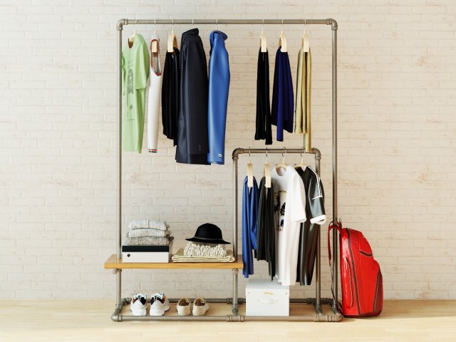 Hall tree and Clothing Rack CR10 3D Model .c4d .max .obj .3ds .fbx .stl .blend 