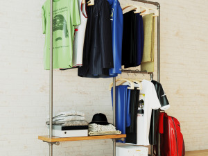 Hall tree and Clothing Rack CR10 3D Model