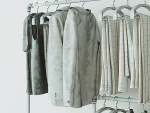 Hall tree and Clothing Rack CR10 3D Model