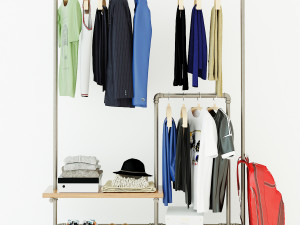 Hall tree and Clothing Rack CR10 3D Model