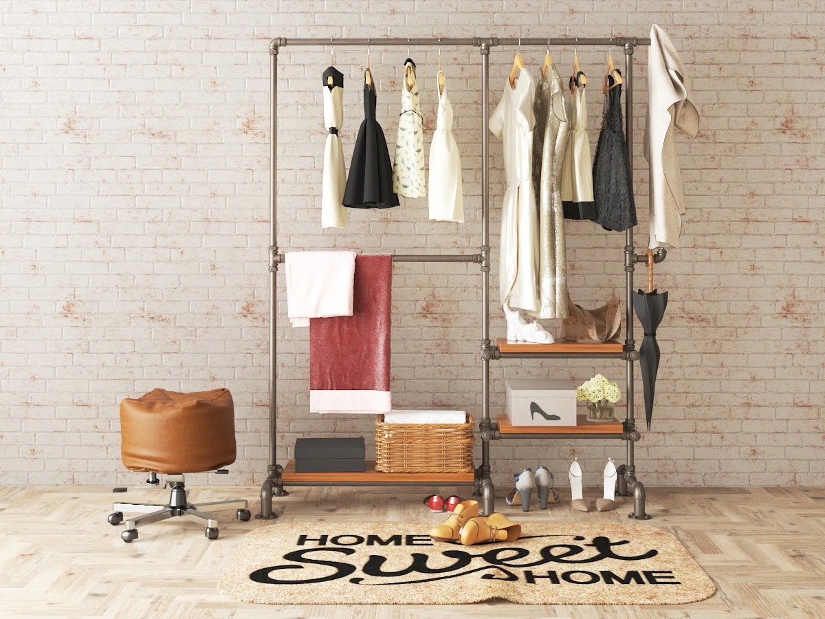 Hall tree and Clothing Rack CR11 3D Model .c4d .max .obj .3ds .fbx .stl .blend 