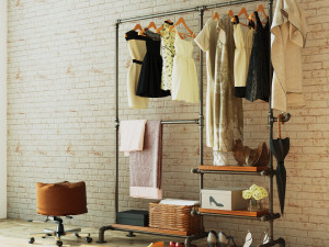 Hall tree and Clothing Rack CR11 3D Model